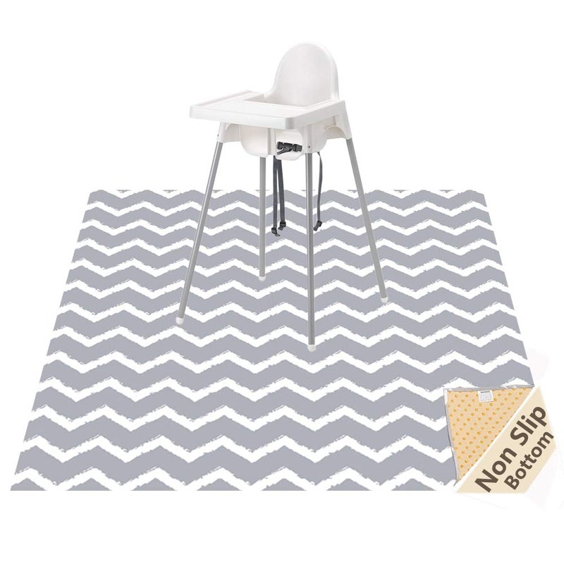 Womumon Baby Splat Mat for Under High Chair, 51 x 51 Inch Splash Mat, Waterproof and Washable Spill Mat, Anti-Slip Floor Protector - Image 1